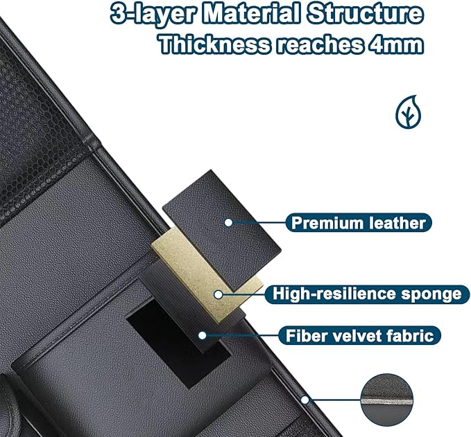 Car Backseat Organizer with Foldable Table Tray – Leather Seat Protector Kick Mats for Kids & Pets, 8 Storage Pockets Travel Organizer with Touch Screen Tablet Holder for SUV Truck Family Road Trips