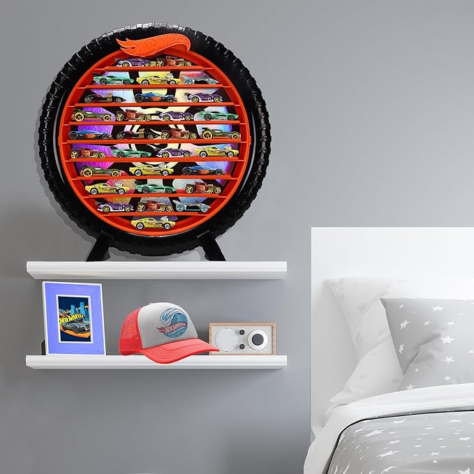 Hot Wheels Collector Case – Durable Die-Cast Car Storage Organizer with Handle for 1:64 Scale Vehicles – Holds Up to 30 Cars – Portable Display and Carry Case for Kids and Collectors