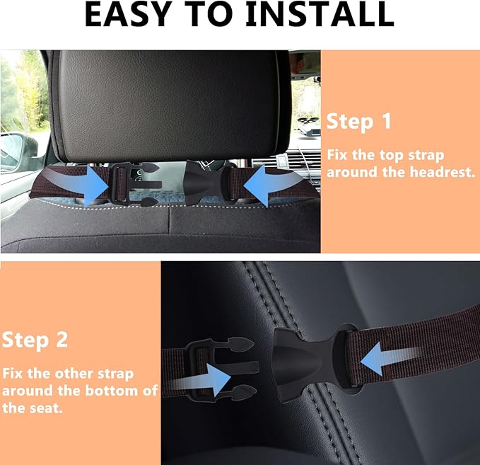 2 Pack Tactical Seat Back Gun Racks, Truck Gun Rack for Hunting Gear, Camo Gun Holder for Car with Molle Panel, Automotive Gun Racks for Hunting Rifles/Shotguns, Hunting Gift for Men