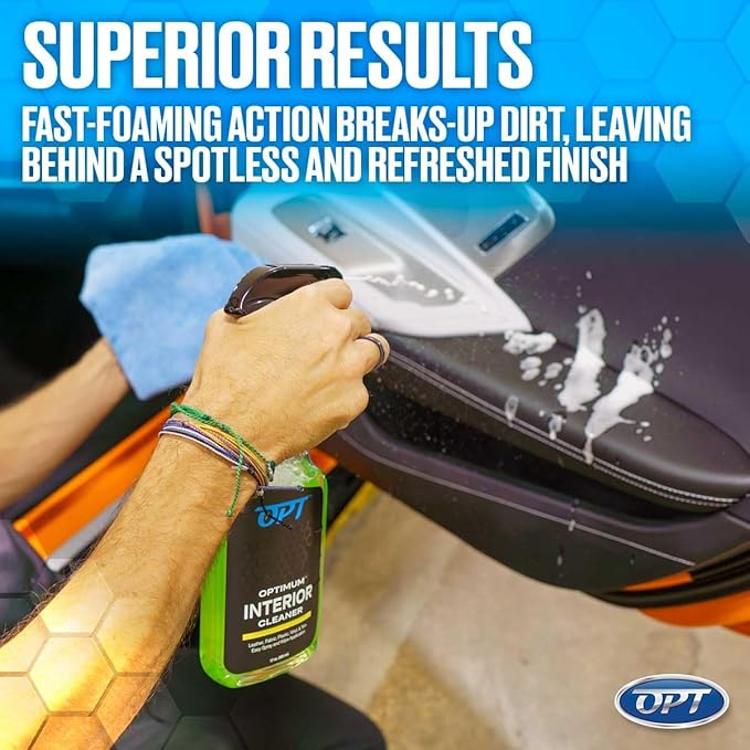 Optimum Interior Cleaner - Car Interior Cleaning and Detailing Spray - Safe on Leather, Upholstery, Interior Trim, Dash, and Plastic (1 Gallon)