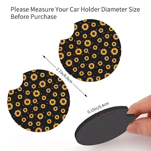 Car Trash Bag Cute Floral Hanging Back of Seat Car Portable Trash Bag Cute Floral Waterproof One-Handed Portable Strap Drawstring Garbage Bags 2 Pieces Car Coasters