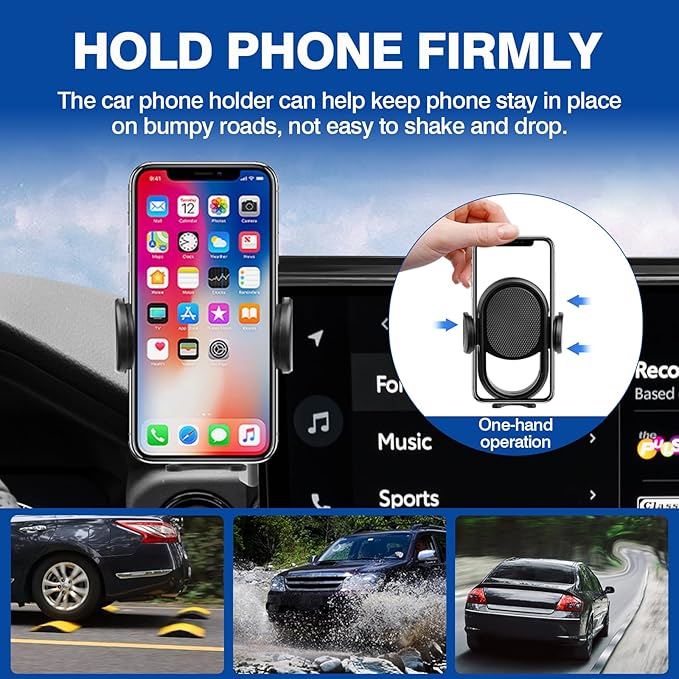 Autorder Car Phone Holder for 2024-2025 2026 Toyota Tacoma/2025-2026 4Runner Accessories Phone 360° Rotation Mount Cell Phone Stand Hands-Free Shockproof Not Block Air Outlet(Only fit 14'' Screen)