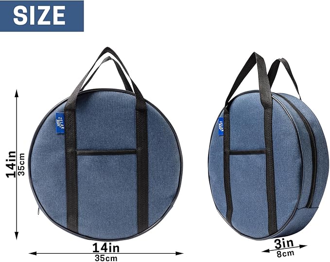 14 Inch Jumper Cable Bag, Tools Cable, Cable Storage Organizer With Exterior Pocket for EV Charging Cables for Electric Vehicles, Extension Cables