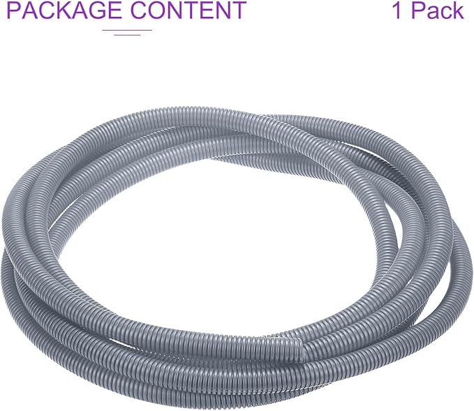 DMiotech 20ft Wire Loom Split Tubing 5/8 Inch(15.9mm) ID, Cord Protectors from Pet Flexible Conduit Cable Management for Office Home Garden, Gray
