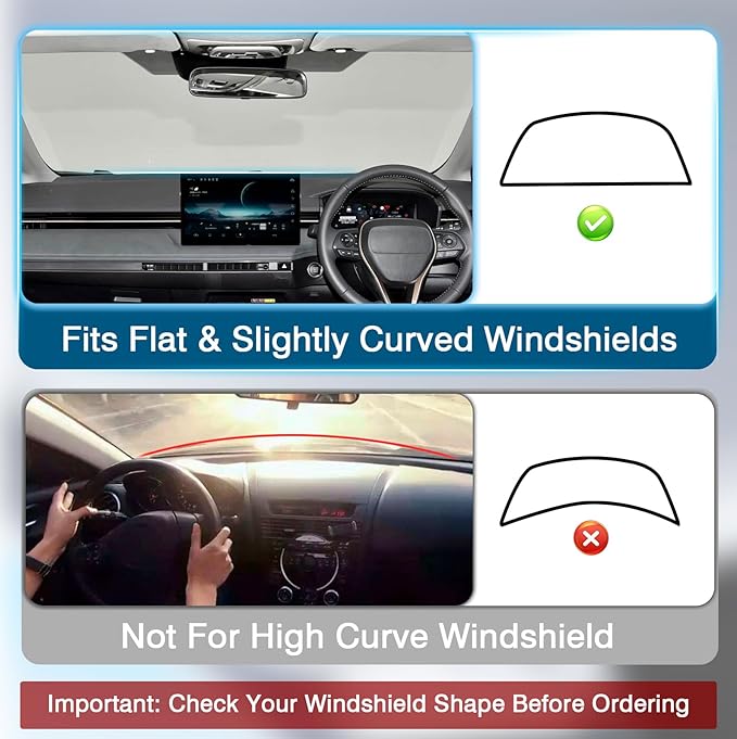 2026 Retractable Windshield Sun Shade Automatic Car Sunshade for Windshield, UV & Heat Protection, Keep Cool and Protect Interior, Adjustable Universal Fit for Car Trucks SUVs (Not for Large Trucks)