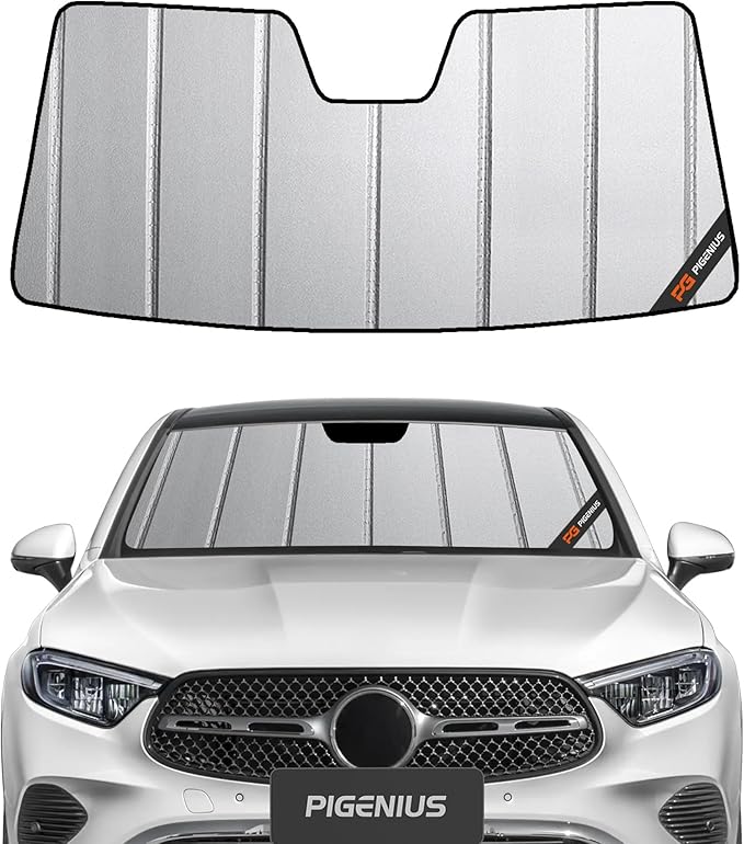 Pigenius Windshield Sunshade for Mercedes-Benz GLC SUV 2023-2026 Front Window Sun Shade - Safeguard