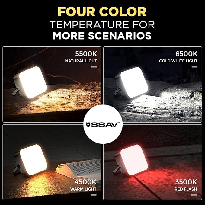 SSAV Army LED Camping Lantern | Magnet Base | IPX4 Splash Proof Outdoor Flashlight | Multi-Purposes Camping Light or Puck Light for Hurricane, Emergencies, Camping, Hiking & Power Outage