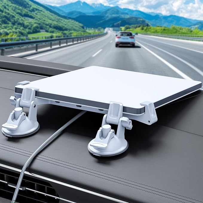 FONKEN for Starlink Mini Car Mount for Dashboard for Starlink Mini Dash Mount for Starlink Mini Suction Cup Mount for Dashboard & Windshield Suitable Most Vehicles and Ensures Stable Satellite Signal