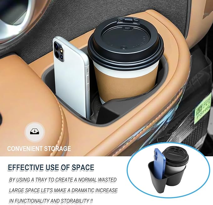 2026 Palisade Cup Holder for 2026 Hyundai Palisade Accessories TPE Material Second Rear Cup Holder Coaster Liner Compatible with 2026 Hyundai Palisade All Trims(2 Packs)