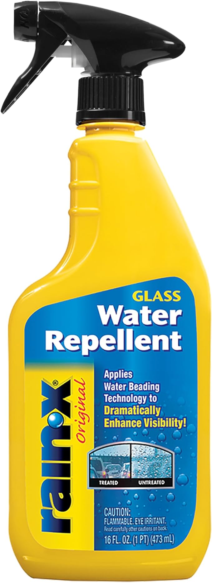Rain-X 800002250 Glass Treatment Trigger, 16 Fl Oz - Exterior Glass Treatment to Dramatically Improve Wet Weather Driving Visibility During All Weather Conditions