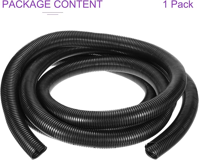 DMiotech 25ft Wire Loom Split Tubing 2 Inch(50.8 Mm) ID, Cord Protectors from Pet Flexible Conduit Cable Management for Office, Home, Garden, Black
