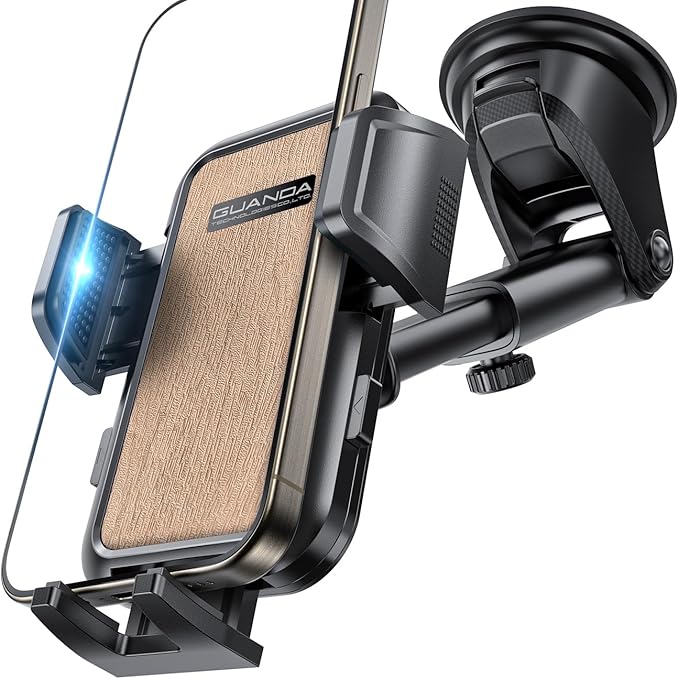 Car Phone Holder Mount [Military Grade Stable], 360° Rotatable Suction Cup Car Phone Mount for Dashboard Windshield ,Truck Cradle Stand for iPhone 17 16 15 Pro Max Samsung All Phone-2026 Upgraded