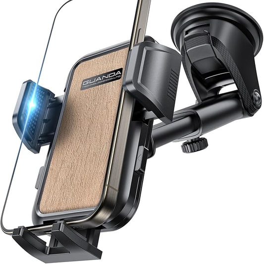 Car Phone Holder Mount [Military Grade Stable], 360° Rotatable Suction Cup Car Phone Mount for Dashboard Windshield ,Truck Cradle Stand for iPhone 17 16 15 Pro Max Samsung All Phone-2026 Upgraded