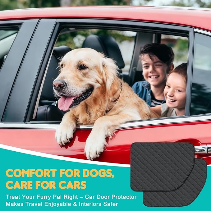 Dog Car Door Protector, 2 Pack Oversized Thickened Door Protectors for Dogs and Pets, Scratch-Resistant, Waterproof, Stain-Resistant Door Covers for Large SUV/Truck/, XL Size