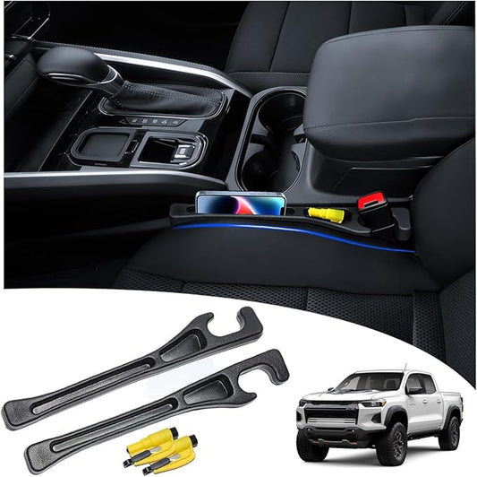 【Compatible with Chevy Colorado】 Seat Gap Filler,No Drop Seat Guard Compatible with Chevy Colorado,Drop Seat Guards for Cars(2Pcs),Emergency Keychain Car Escape Tool(2Pcs)
