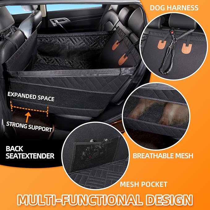 YJGF Large Dog Car Seat Large Size Dog,Pet Car Seat Cover for Back Seat Extende,Pet Booster