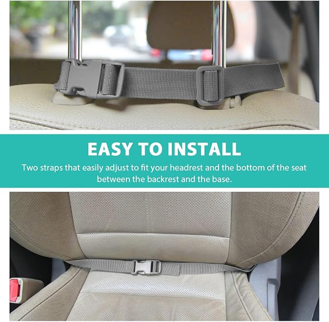 Car Seat Back Organizer, Tactical MOLLE Sag Proof Vehicle Panel Backseat Cover Protector, Universal Molle Nylon Storage Bag Seat Back Hanger Pad for Car Truck SUV Pickup (Camouflage ACU)