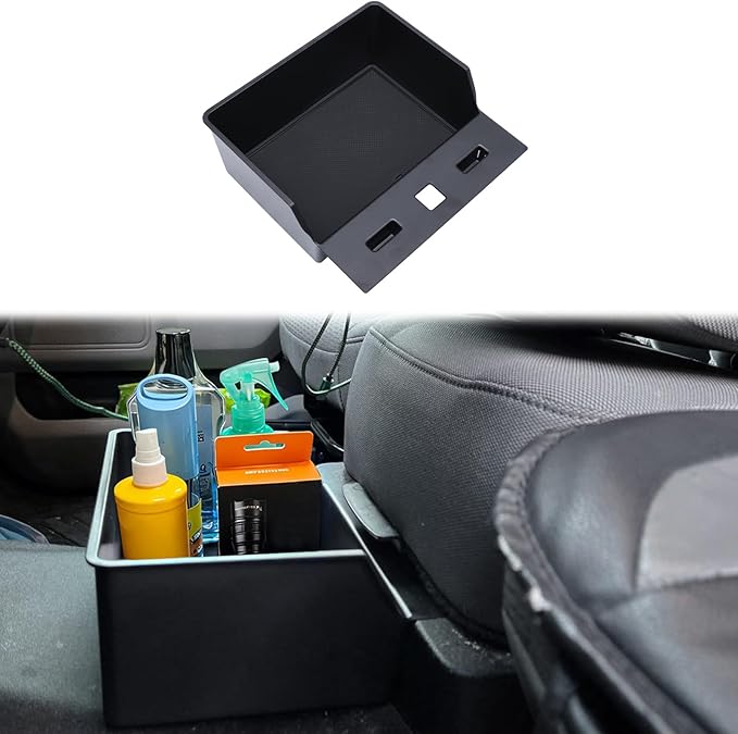 Underseat Storage Organizer Compatible with 2015–2025 2026 Ford F150 and 2017–2026 F250 F350 F450 with 40/20/40 Jump Seat – Replaces OEM Cup Holder HC3Z-2813562-AB