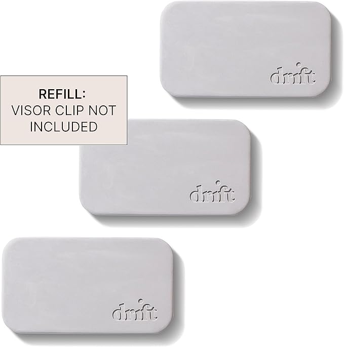 Drift Car Air Freshener - The Original Stone Air Freshener - Car Odor Eliminator - Long Lasting Scent - Metal Clip - Essential Oils - Clean Ingredients - Grove Scent 3 Pack Refill - NO CLIP INCLUDED