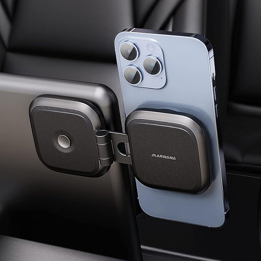 Phone Mount for Tesla Model 3 Model Y, Strong Magnetic Designed for MagSafe Car Mount Phone Holder for Tesla Screen Monitor, Invisible Foldaway Tesla Accessories for iPhone 12/13/14/15 Series