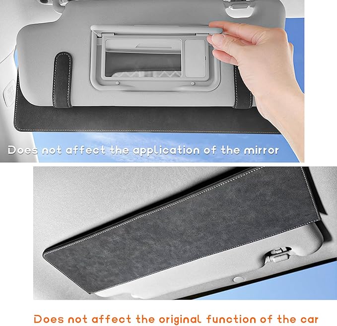 Sun Visor Extender for Car, Anti-Glare Sunvisor Extension Shade Attachment for Safe Driving, Clip-On Sun Blocker Sunshade Extender Protect Driver Passenger from UV Rays (Dark Gray)
