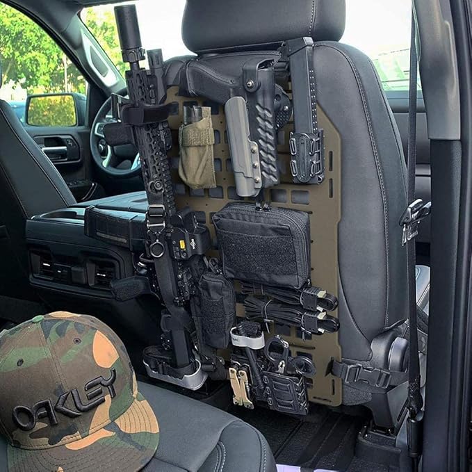 PETAC GEAR Tactical Car Seat Back Organizer | Rigid Molle Panels for Vehicles | Truck Mount Rack Panel for Tactical Gear Accessories. …