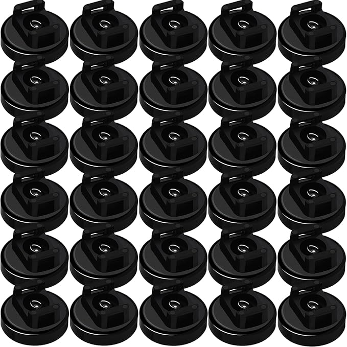 Magnet Zip Tie Mount Clips Magnetic Zip Ties Mount Base Holder Strong Multipurpose Wire Cable Holder Mount Wire Clips Management for Home Office Car Boat Electrical Wiring (30Pcs, D20 0.78IN)