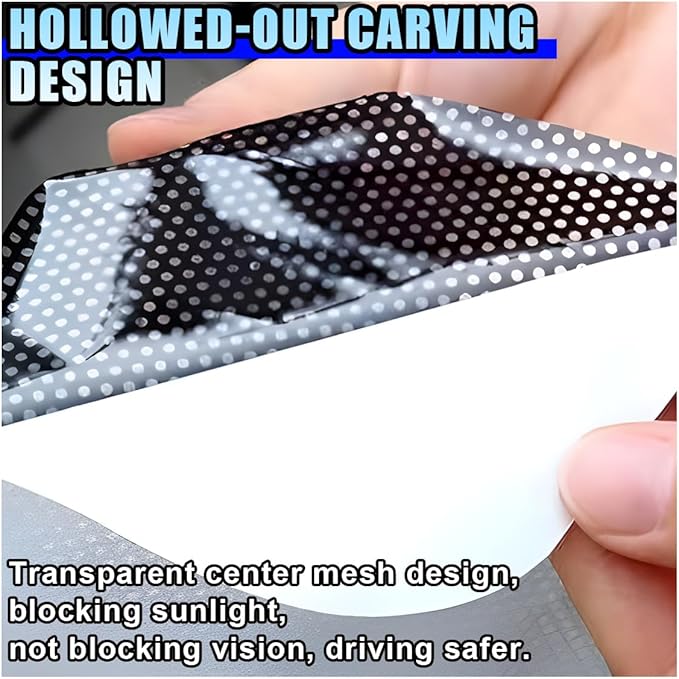 2PCS Car Side Window Sunshade, Block UV Rays Privacy Protector Car Static Cling Film Sticker, Reusable Washable Auto Shade Stickers for Heat Glare Protection, Window Film for Most Cars (2PCS)