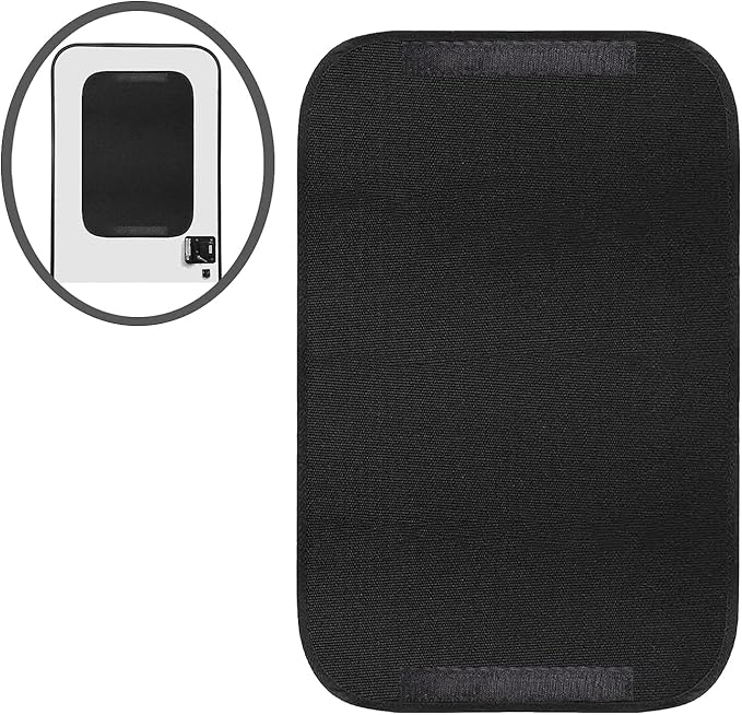 Ataqus RV Door Window Shade Cover, Camper Sunshade Privacy Screen Window Cover, 16 x 24.75 inches，Travel Trailer Motorhome Sun Shade Accessories,Black…