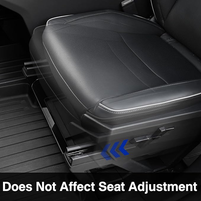 Front Under Seat Storage Box Compatible with Tesla Cybertruck 2026 2025 2024, Under Seat Organizer with Silicone Pad for Cybertruck Accessories