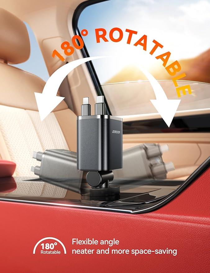 [5 in 1] 99W Retractable Car Charger Adapter, PD45W Car Charger USB C Fast Charging, Car Accessories,Tech Gadgets 2026 Birthday Gifts for Women Men for iPhone17 16 15 14 Pro Max, Samsung