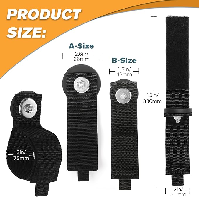 3 Pack Magnetic Extension Cord Organizers, 2.6-inch Magnet Hooks Heavy Duty Magnetic Hangers Cable Straps Holder Stick to Metal Pegboard, Great for Storage Wires Cords Hoses