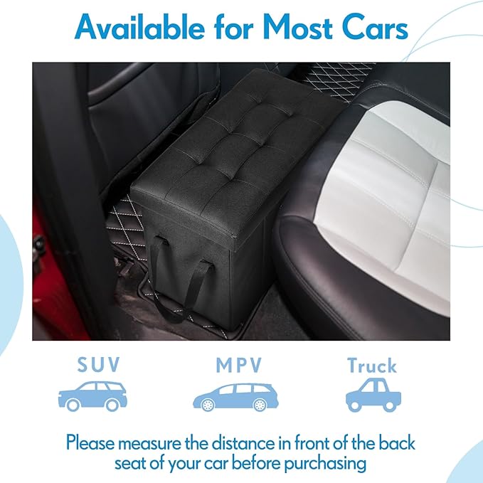 Car Back Seat Extender for Dogs up to 300lbs Car Seat Extender Back and Front Gap Filler with Storage Prevent Your Dogs from Falling Off(1 Pack)