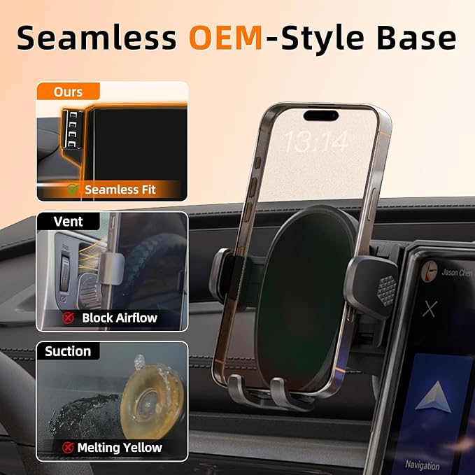 Phone Mount for Toyota Corolla (2019-2025 2026,8") / Corolla Hatchback (19-26) / Corolla Cross (2022-2026), 360° Adjustable Dashboard Car Mount, Hands Free Mobile Holder, with Storage Box, 2020 2021
