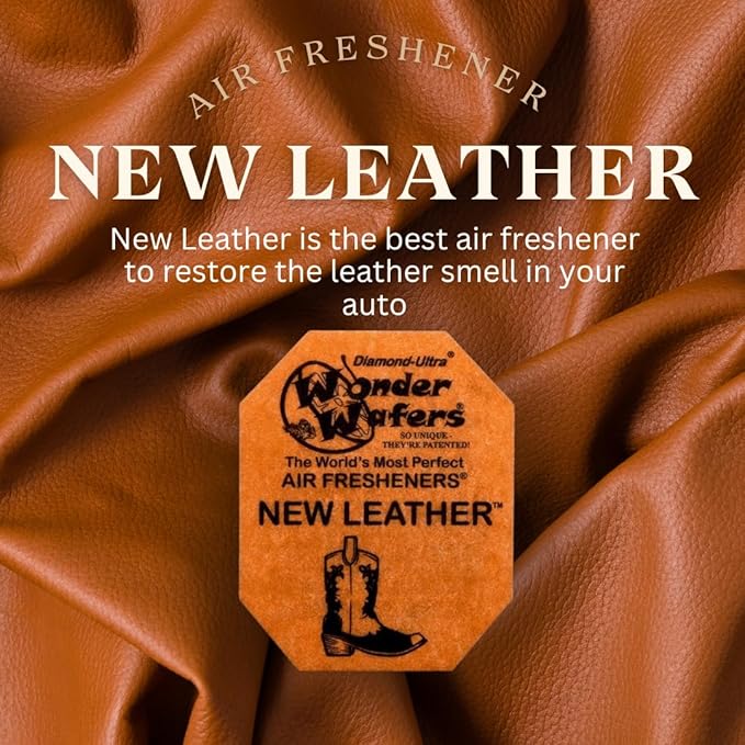 Wonder Wafers 20 count Air Fresheners Individually Wrapped New Leather Fragrance