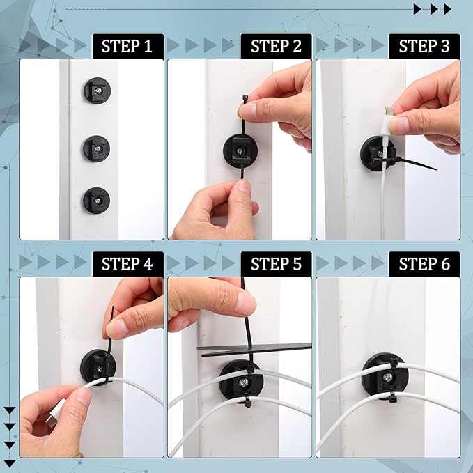 Yookeer 180 Pieces Magnetic Zip Tie Mount Multipurpose Cable Holder Magnets Magnetic Wire Management Bases with Heavy Duty Zip, Mount Nylon Cable Ties in Total (31mm)