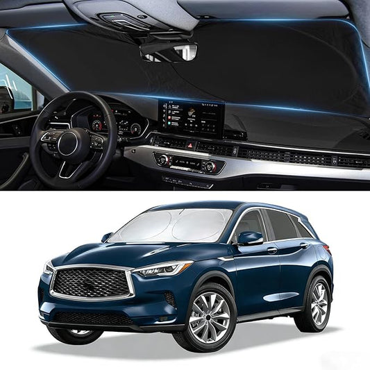 Sun Shade for QX50 Windshield Sunshade Custom fit for 2019-2021 Infiniti QX50 & 2021-2025 2026 QX55 Accessories Foldable Front Window Cover UV Bloker Sun Visor Protector