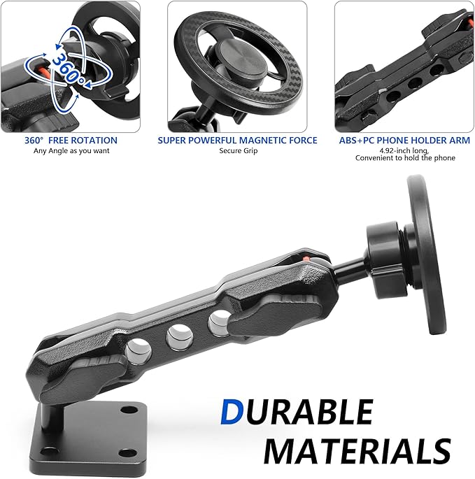 sukemichi Magnetic Phone Mount for 2024 Jeep Wrangler - Adjustable Smartphone Bracket Cell Phone Automobile (Magsafe Phone Mount)