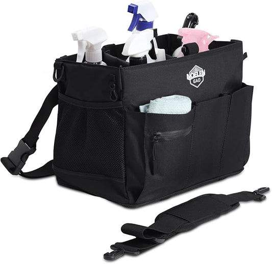 Large Wearable Cleaning Caddy Bags with Handle and Shoulder and Waist Straps,for Cleaning Supplies,for Furniture Storage,Car Organizer