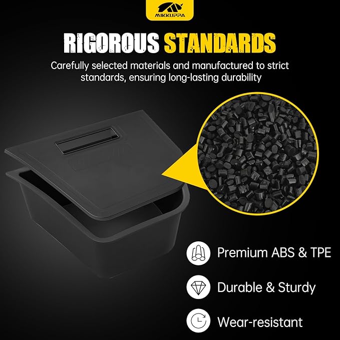 MIKKUPPA Trunk Organizer with Lid - Replacement for 2024 2025 Chevy Chevrolet Trax Accessories, ABS & TPE Waterproof Rear Trunk Side Storage Bin (Left Side)