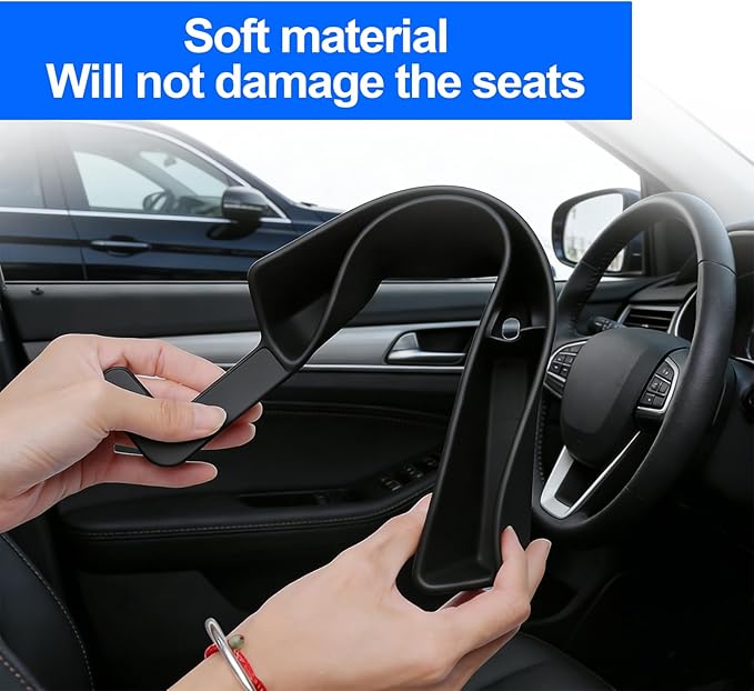 2-Pack Car Seat Gap Filler, Universal Fit Seat & Console Gap Plug, Durable Car Crevice Blocker to Stop Phones, Wallets & Small Items from Dropping (2)