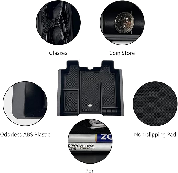 JOJOMARK Center Console Organizer Tray fits for 2019-2022 GMC Sierra/Chevy Silverado 1500 Accessories, 2020-2021 2022 2023 Silverado/Sierra 2500 HD/3500 HD -Full Center Console Models Only