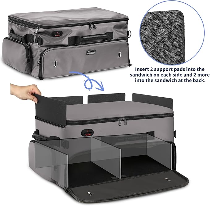Mogplof Extra Large 2 Layer Golf Trunk Organizer, Golf Gifts for Men Golfers, 20"x 14"x 10" Water-Resistant Car Durable Golf Organizer for 2 Pair Shoes, Balls, Tees, Clothes, Gloves, Accessories