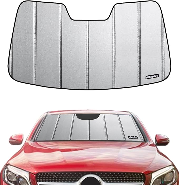 Pigenius Windshield Sun Shade for Mercedes-Benz GLC Coupe 2017-2023, Custom Front Window Sunshade- Safeguard
