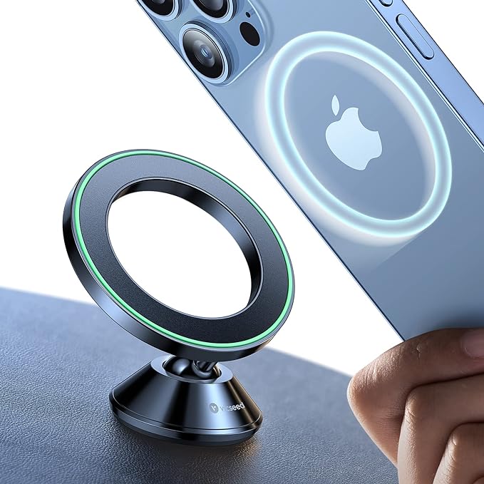 VICSEED Latest Upgrade for MagSafe Car Mount, [High & Low Temp Resistance] Magnetic Phone Holder for Your Car Dashboard, 360 Adjustable Car Phone Holder Mount for iPhone 17 Pro Max 16 15 14 13 12