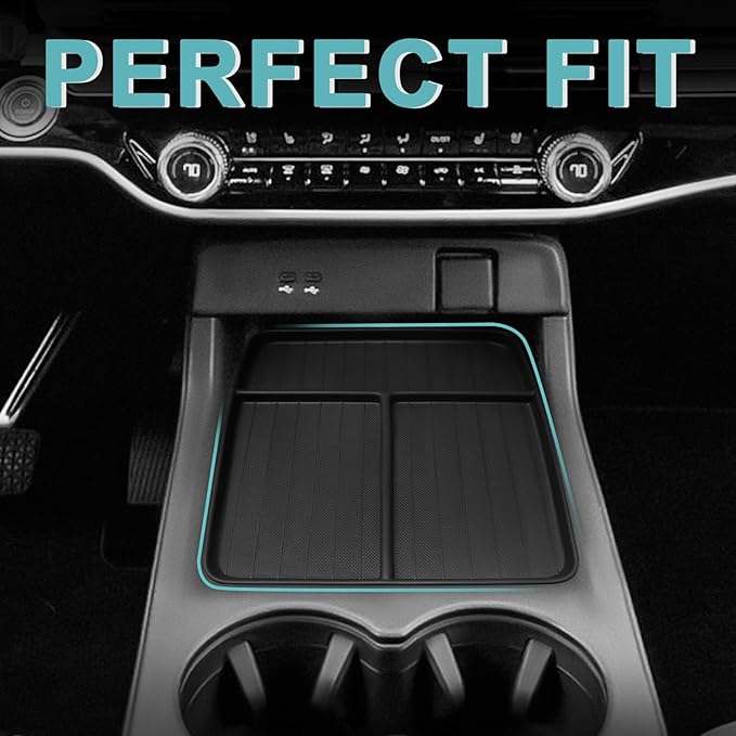 BestEvMod 2PCS Center Console Organizers Compatible with Honda Prologue 2026 2025 2024 Accessories Storage Tray Easy to Install and Clean Anti-Slip Front + Lower Console Tray