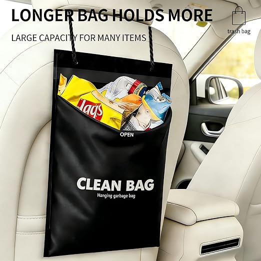 Car Trash Bags Hanging, 50 Pack Leakproof Waterproof Auto Garbage Bags