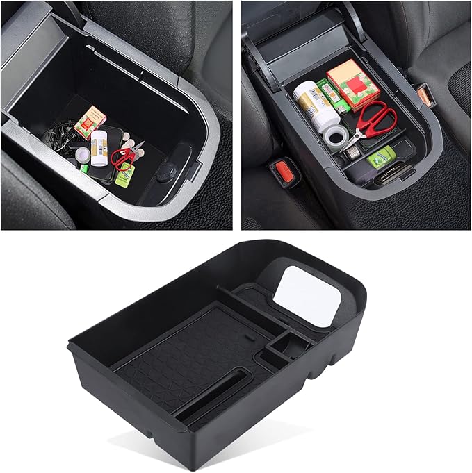 DIAMOOKY Upgraded Center Console Organizer Compatible with Toyota RAV4 2025 2024 2023 2022 2021 2020 2019 Interior Accessories, Gear Shift Storage Tray Drivers Side Cubby Drawer Storage Box - 3pcs