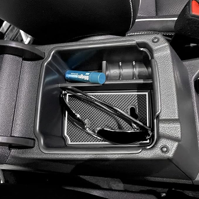 TACORBO Center Console Organizer Compatible with 2022 2023 2024 Taos and 2018 2019 2020-2022 2023 2024 Tiguan Accessories Armrest Secondary Storage Box, Interior ABS Insert Glove Box Tray,White