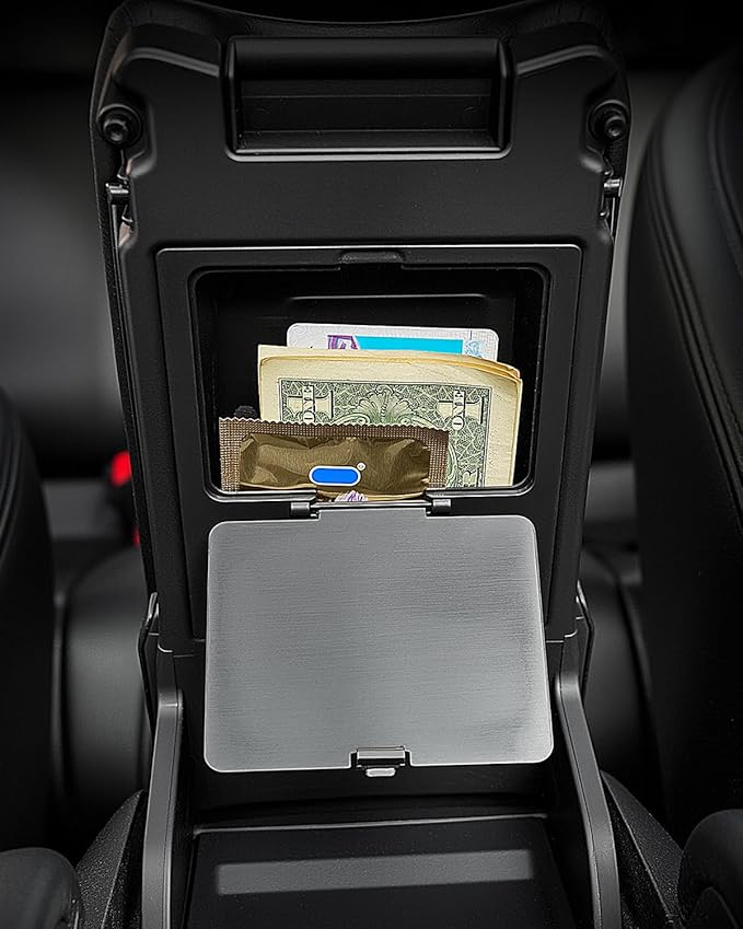CarQiWireless Center Console Hidden storage box for Honda Civic 2016-2021, Center Console Organizer for Honda Civic Hatchback Si Coupe Type R Accessories 2021 2020 2019 2018 2017 2016